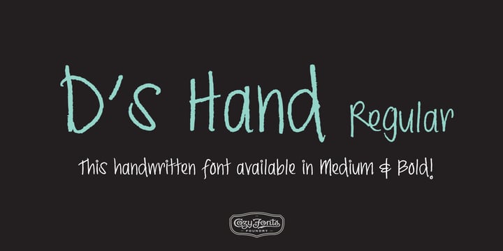 Ds Hand Font Poster 1