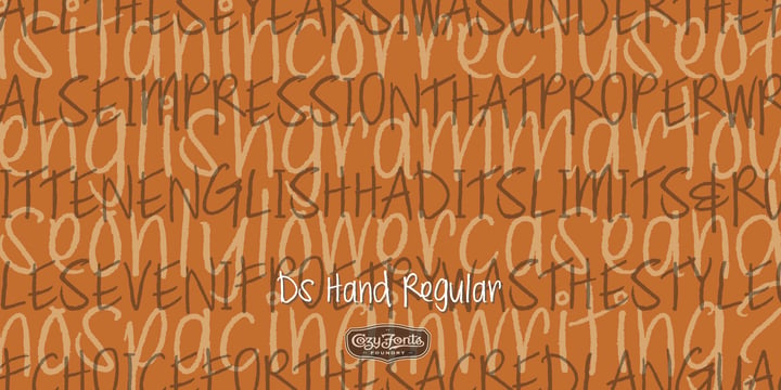 Ds Hand Font Poster 5