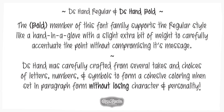 Ds Hand Font Poster 3