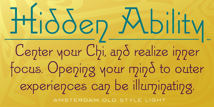 Amsterdam Old Style Font Poster 2