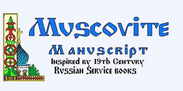 Muscovite Manuscript Font Poster 1
