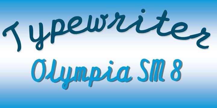 Typewriter Olympia SM8 Font Poster 1