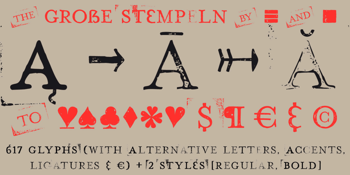 Hand Stamp Play Rough Serif Font Poster 3
