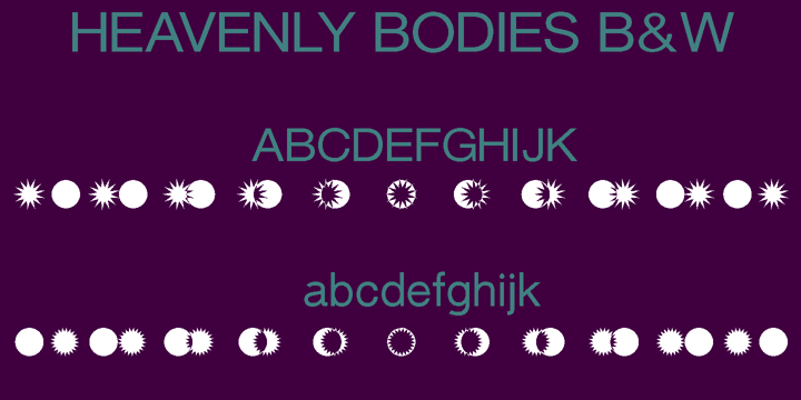 Heavenly Bodies Font Poster 8