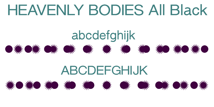 Heavenly Bodies Font Poster 11