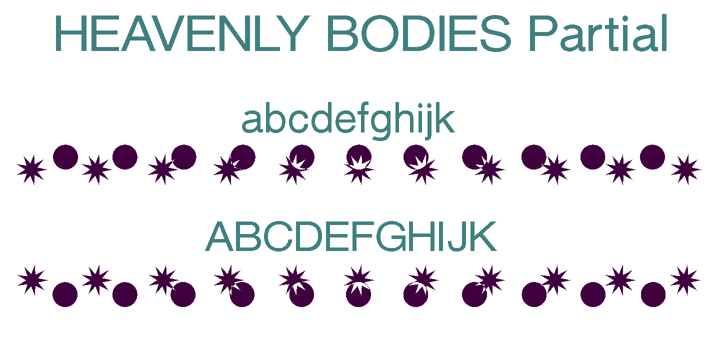 Heavenly Bodies Font Poster 9