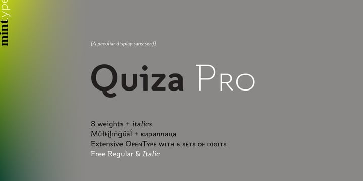 Quiza Pro Font Poster 1