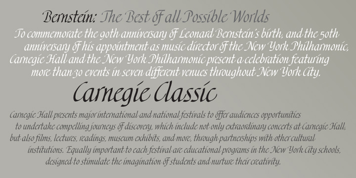 Carnegie Classic Font Poster 1