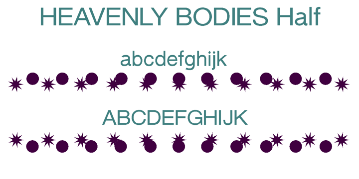 Heavenly Bodies Font Poster 6
