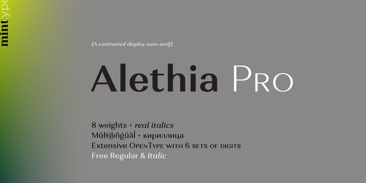 Alethia Pro Font Poster 1