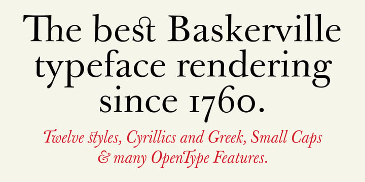 Baskerville Original Pro Font Poster 3