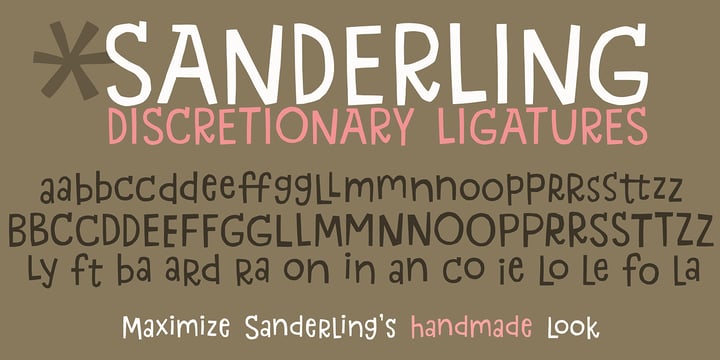 Sanderling Font Poster 2