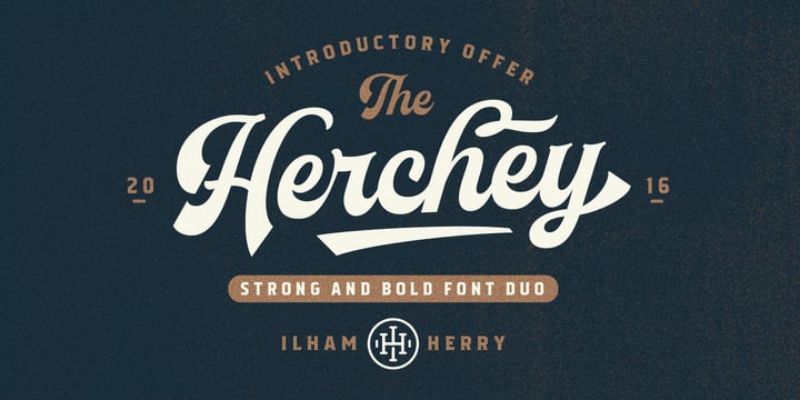 Herchey Font Poster 1