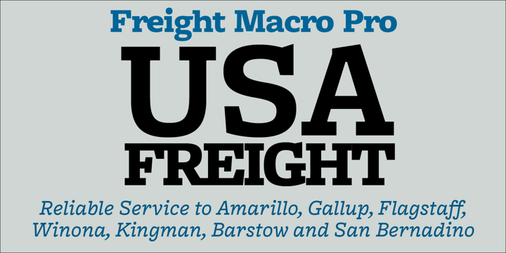 Freight Macro Pro Font Poster 1