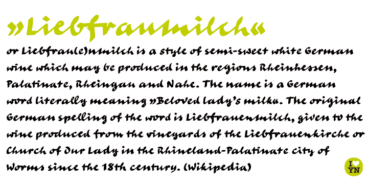 Liebfraumilch Font Poster 1