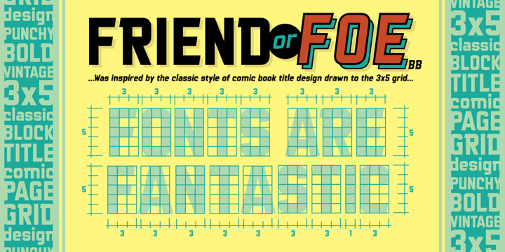 Friend Or Foe BB Font Poster 2