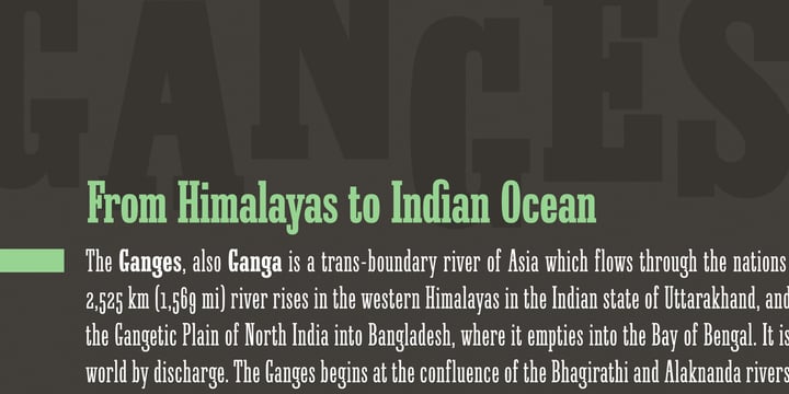 Ganges Slab Font Poster 7