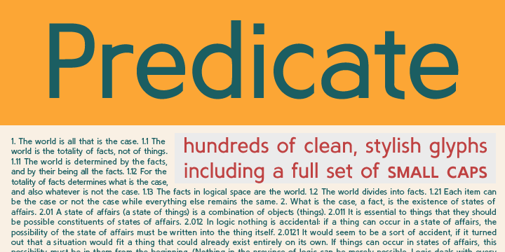 Predicate Font Poster 1
