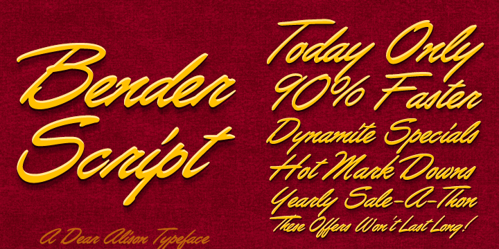 Image of Bender Script font