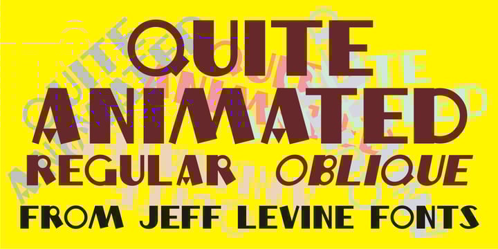 Quite Animated JNL Font Poster 1