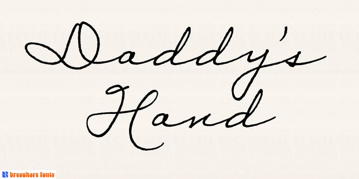 Daddy's Hand Font Poster 1
