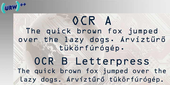 OCR-A M Font Poster 1