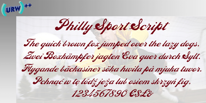 Philly Sport Script Font Poster 1
