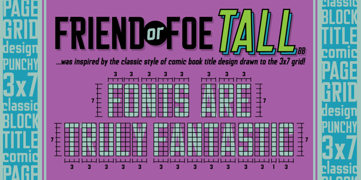 Friend Or Foe Tall BB Font Poster 2