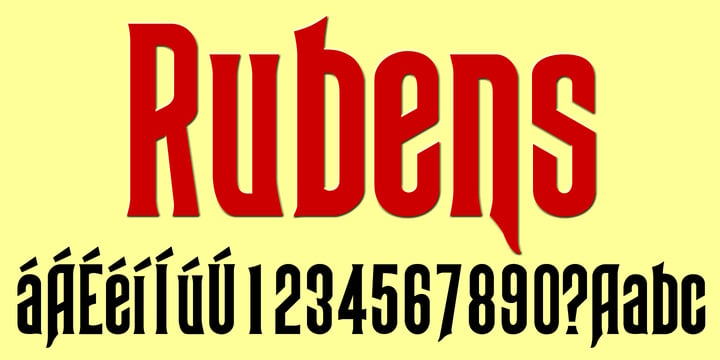 Rubens Font Poster 1