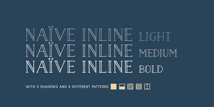 Naive Inline Font Poster 2
