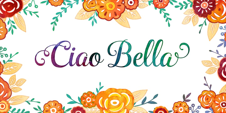 Ciao Bella Font Poster 9