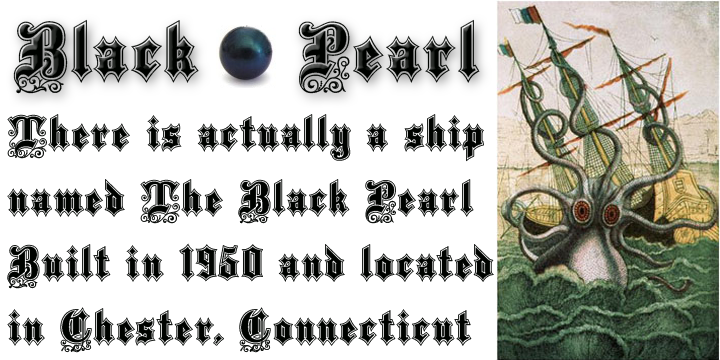 Black Pearl Font Poster 1