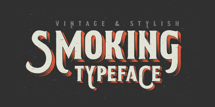 Smoking Typeface Font Poster 1