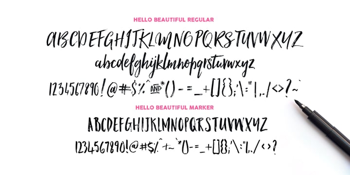 Hello Beautiful Font Poster 11