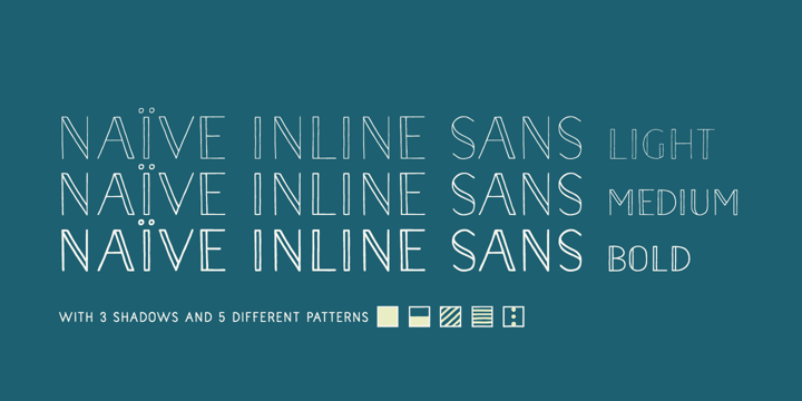 Naive Inline Sans Font Poster 2