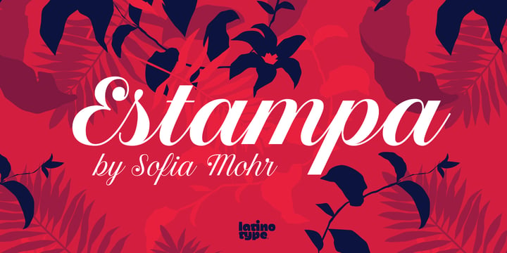 Estampa Script Font Poster 1