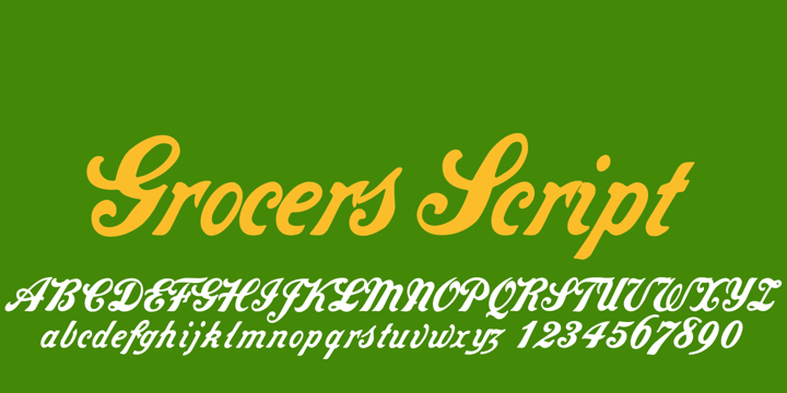 Grocers Script Font Poster 2