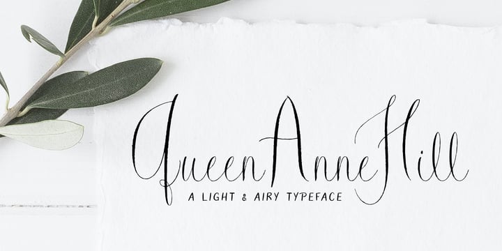 Queen Anne Hill Font Poster 1