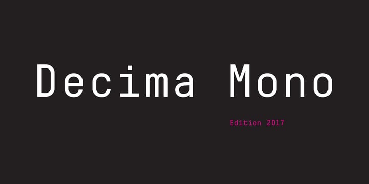 Decima Mono Font Poster 1