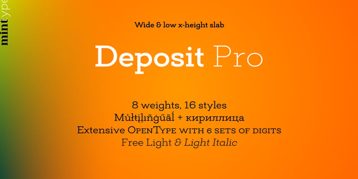 Deposit Pro Font Poster 2
