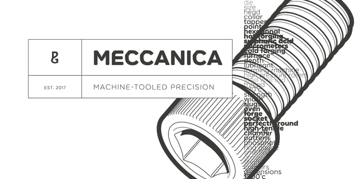 Meccanica Font Poster 14
