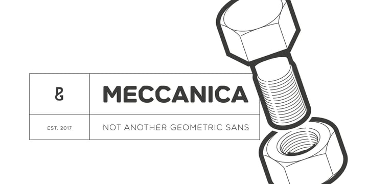 Meccanica Font Poster 1