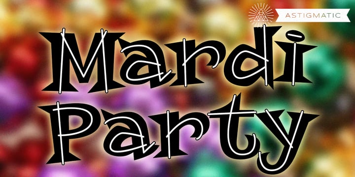 MardiParty AOE Font Poster 1