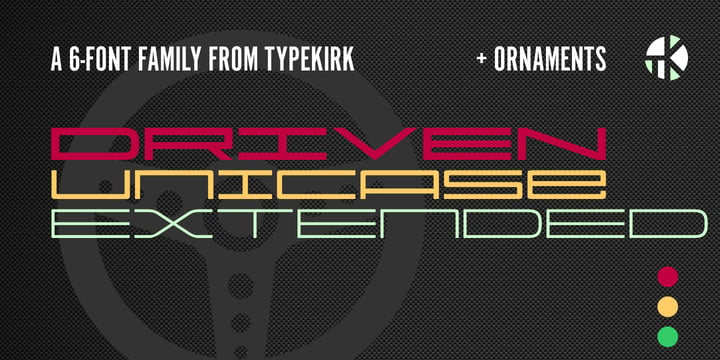 Driven Unicase Extended Font Poster 1