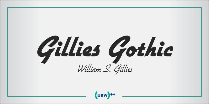 Gillies Gothic Font Poster 1