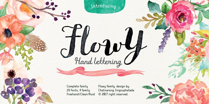 Flowy Font Poster 1