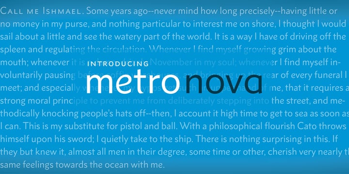Metro Nova Font Poster 2