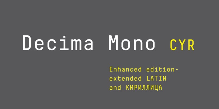 Decima Mono Cyr Font Poster 1