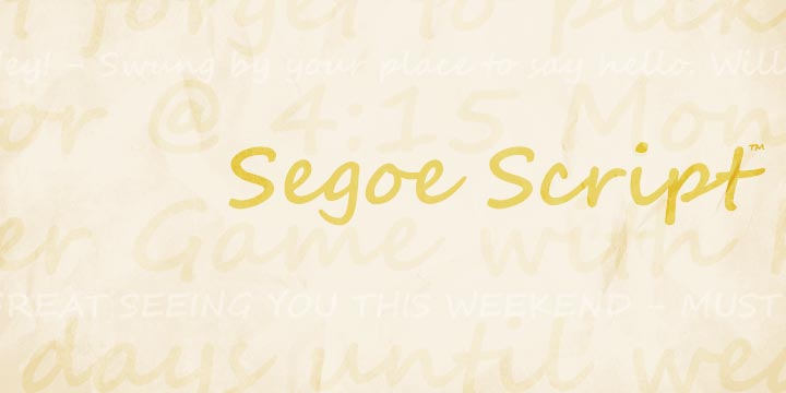 Segoe Script®