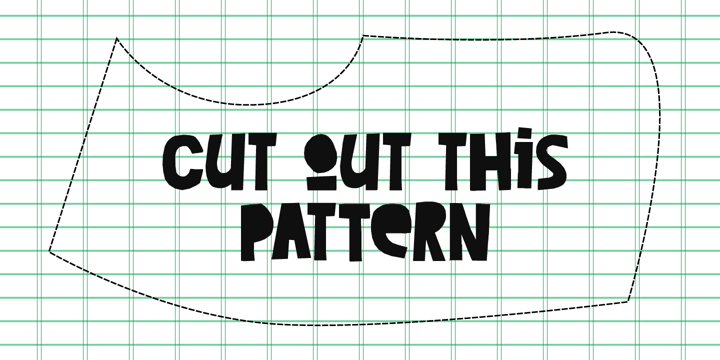 Cut Along Font Poster 4